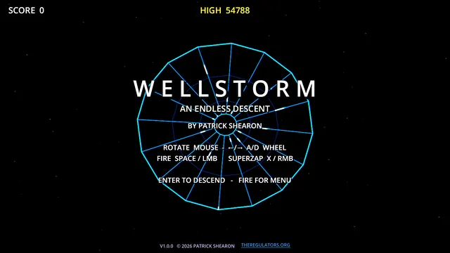 Wellstorm screenshot: Title screen